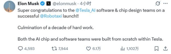 网上配资网 特斯拉robotaxi周日低调登场 初期仅投入约10辆Model Y