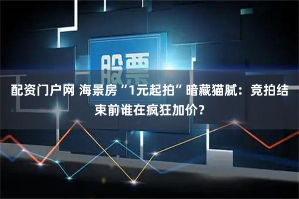 配资门户网 海景房“1元起拍”暗藏猫腻：竞拍结束前谁在疯狂加价？